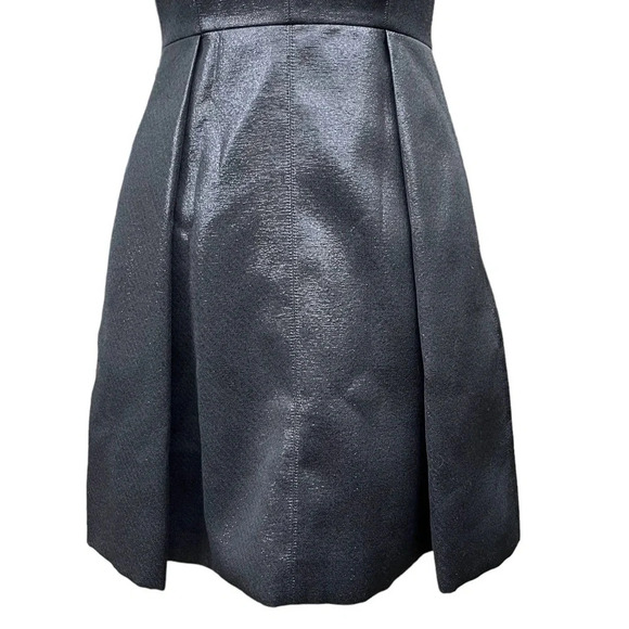 Halston Heritage NWT Black Metallic Adrian Fit and Flare Mini Dress Size 0 - Picture 6 of 16